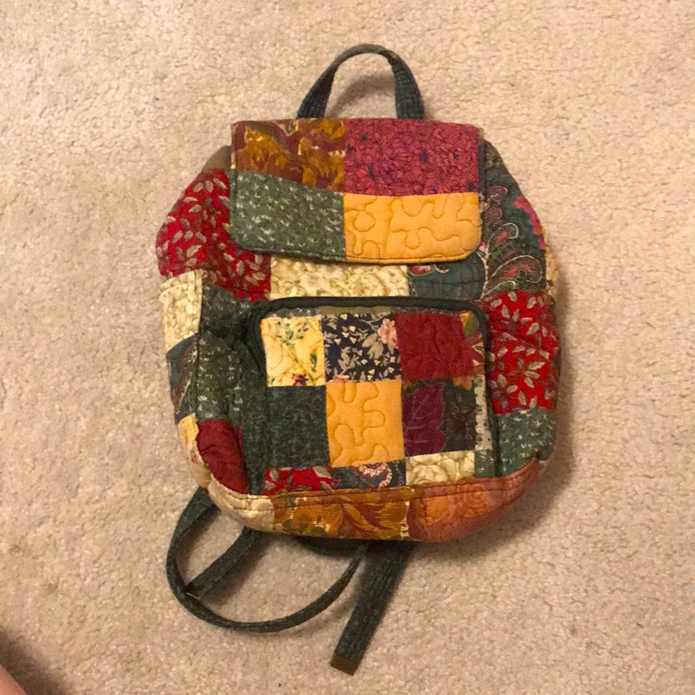 Quilted mini backpack